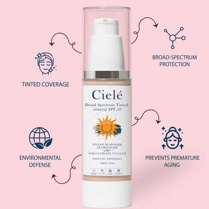 Tinted Broad Spectrum SPF 50 140ml | Ultimate UVA/UVB Protection + Antioxidants